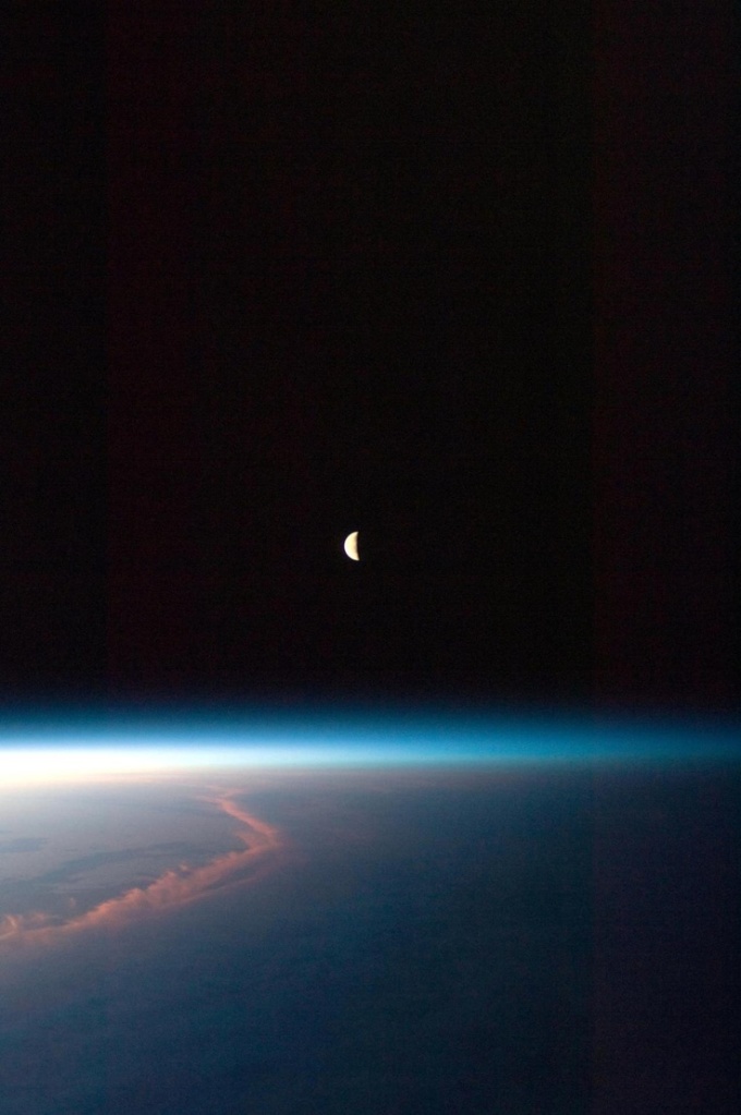 The Last Quarter Moon photographed by astronaut Ron Garan from the NASA International Space Station